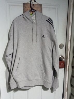 Men's 2XL Gray Adidas Hoodie